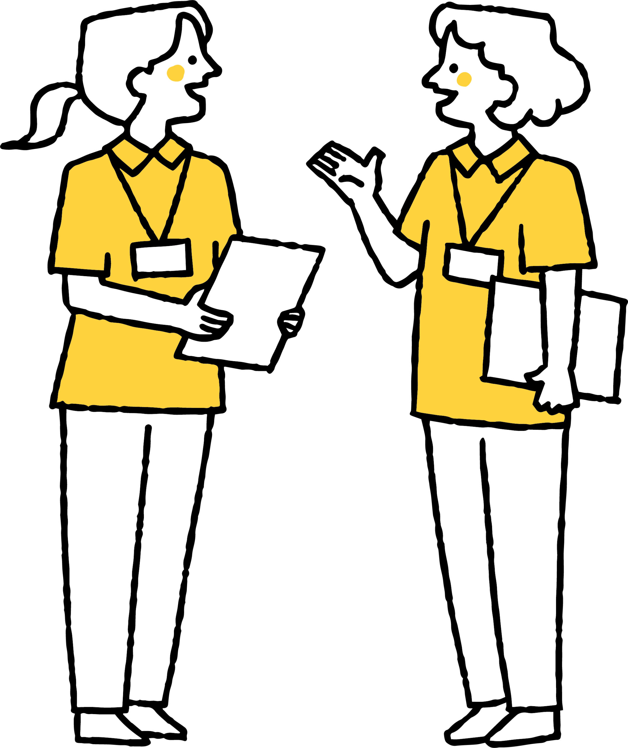 仕事の話をするケアマネージャー