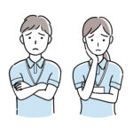 困り顔のスタッフ